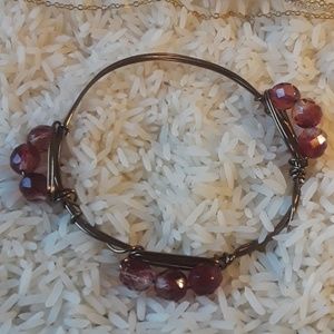 NWT ❤Sale Wirewrapped Czech beads Bangle